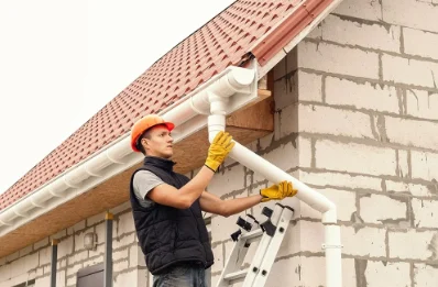 Pose et remplacement de gouttières au Vigeant